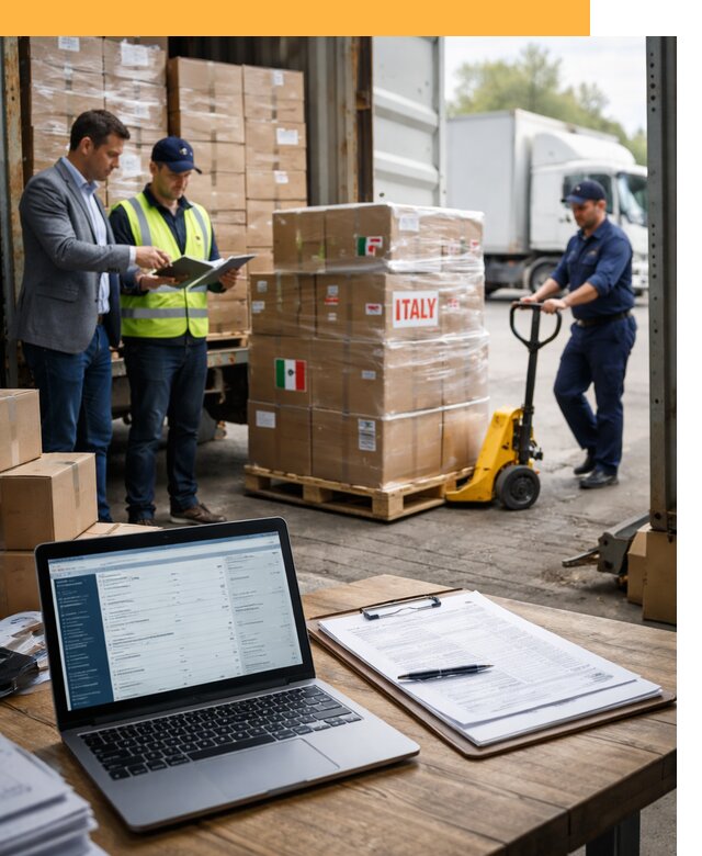 Доставка грузов из Италии: морские и авиаперевозки от 18412